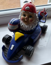 BLUE RACING CAR DRIVE GARDEN