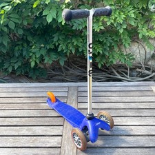 Mini Micro Original Classic Royal Blue Push Scooter W/Brake 2-5 Years VGC