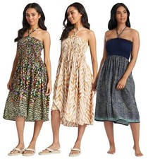 3 Way Summer Dress Halter/Bandeau/Maxi Skirt Lightweight Beach Cover Up Dresses