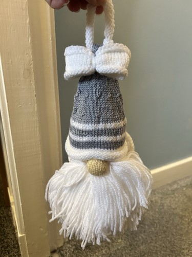 Knitted grey and white - knitted,