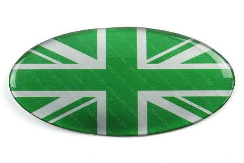 Oval union jack green and - oval,