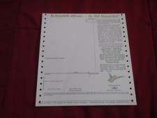 1964 FORD THUNDERBIRD BLANK REPRODUCTION WINDOW STICKER - EARLY PRODUCTION