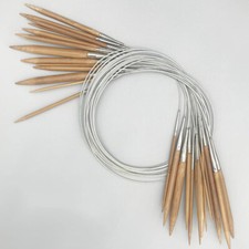 3mm-12mm Circular Knitting Needles Bamboo Stainless Steel Crochet Hooks 80CM