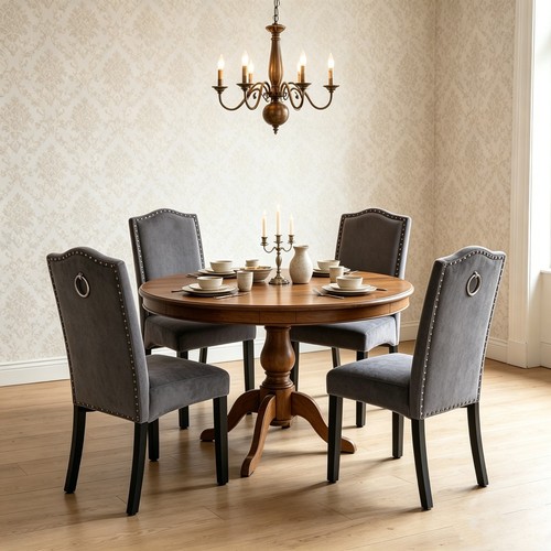 Velvet dining chairs - set, of