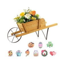 Wooden Wagon Planter