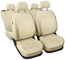 CAR SEAT COVERS fit Volkswagen Beetle - leatherette Eco leather beige 