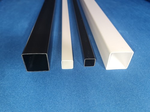 Plastic square tubes black - square,