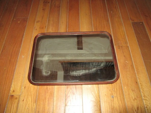 Teak framed mirror 2 - , 29-1/2"