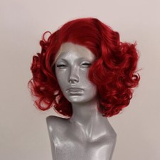 Pink Lace Front Wig Synthetic Hair Heat Resistant Cosplay Drag Queen Short Wig