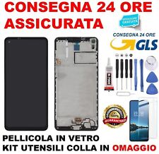 DISPLAY LCD FRAME ORIGINALE SAMSUNG GALAXY A21S SM A217F TOUCH SCREEN VETRO NERO