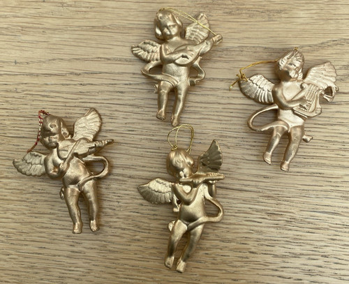 Plaster cherub angel - cherub, music