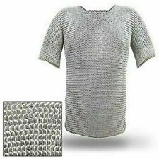 Medieval Butted Chain Mail Haubergeon Aluminum Chainmail Shirt Reenactment
