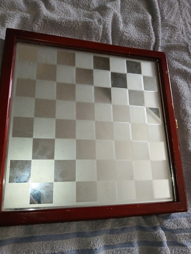 Glass wood chess set 14 - glass/wood,