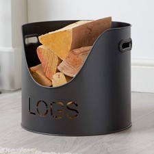 Log Bucket Kindling Wood
