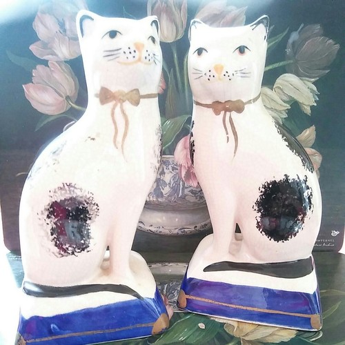 Pair vintage staffordshire - pair,