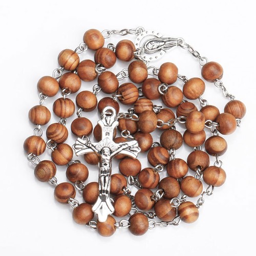 Wooden rosary bracelet - wooden,