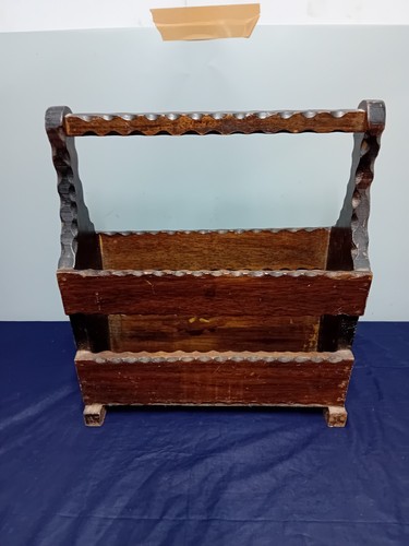 Vintage wooden magazine rack - wooden,