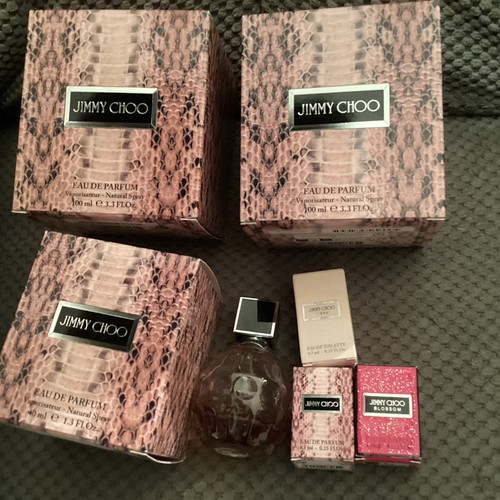 Empty boxed perfume bottles