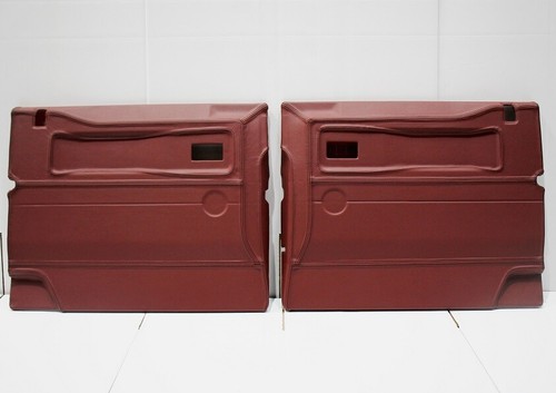 Burgundy leather front door - front,