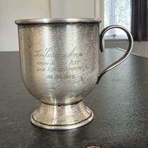 Antique chalice kelvin pewter - chalice,