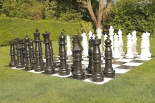 Giant 90cm Outdoor Mega Chess Set with Board Mat & Storage Bags | UV-Pro Chess