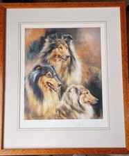 Mick Cawston Limited Edition Print of Rough Collies Signed,  Numbered, Framed