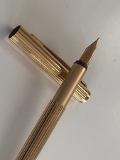 MontBlanc Gold Plated NOBLESSE 585 Fountain Pen Gold Nib Medium ProCleaned