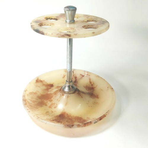 Bakelite marbleized pipe - , rack