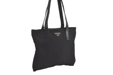 Authentic PRADA Vintage Nylon Leather Shoulder Tote Bag Black 2278N