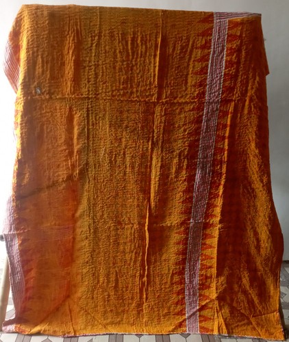 Vintage kantha quilt throw - quilt,