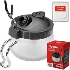 Airbrush Cleaning Pot Kit – With 2x Air Filters & Metal Airbrush Holder