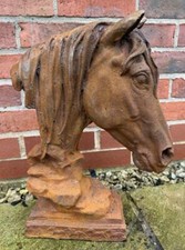 Horse Head Bust Sculpture -