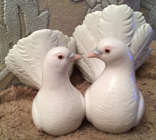 Lladro pair white doves - pair,