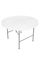 Gala tents Heavy duty 4ft Round Plastic Folding legs Table (122cm) garden table