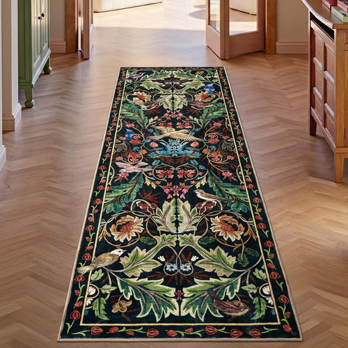 Hallway runner rugs - dark, blue