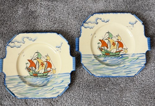 Pair vintage plates coronet - plates,