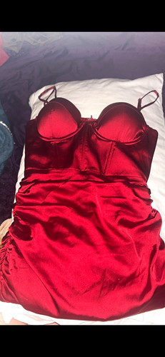 Polly red satin underwired - satin,