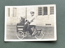 Vintage Photo Wall's Ice Cream Trike & owner, Bicycle Bike Child Uniform