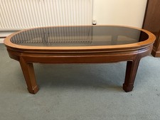 Chinese Rosewood Glass Topped Coffee Table