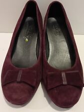 Hotter Cecelia Purple Suede Heeled Shoes Ladies' Size 5