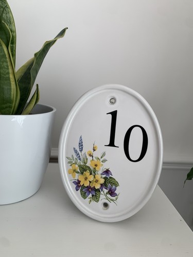 Vintage ceramic floral house - vintage,