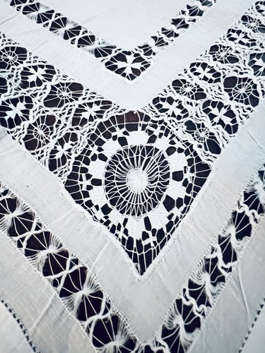 Vintage white teneriffe lace - vintage,