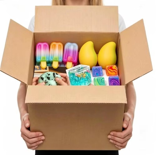 Mystery box squeeze ball - box,