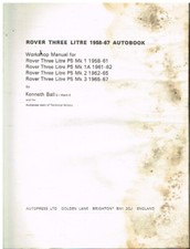 ROVER P5 3-LITRE Mk1 Mk1A Mk2