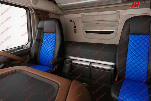 Leather seat covers blue - pu,