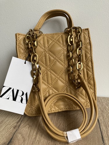 New zara leather - new, yellow