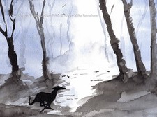 Greyhound Whippet Lurcher art print painting poster gift gifts, Mounting Options