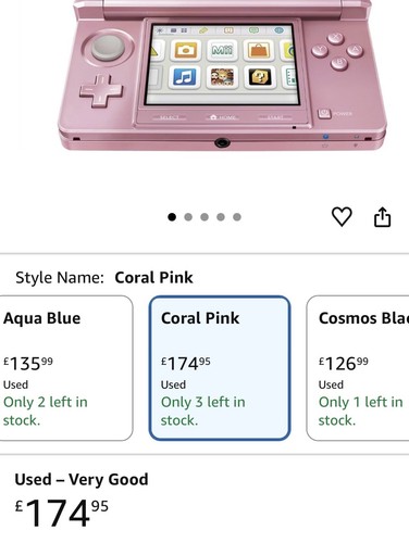 Nintendo 3ds coral pink - nintendo,