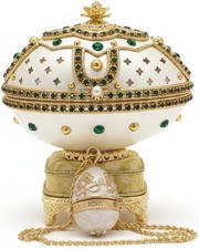Imperial Russian Antiques style Faberge egg Handmade Faberge Musical Egg Swarovs