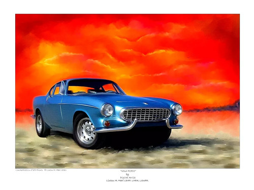 Volvo p1800 car - volvo, art